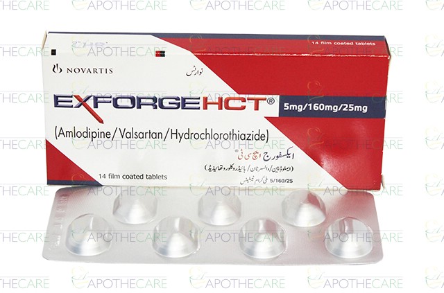Exforge HCT Tab 5mg/160mg/25mg 14's Exforge HCT Tab 5mg/160mg/25mg 14's