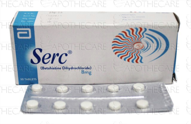 Serc 8 Tab 8mg 30's