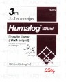 Humalog Lispro Inj 100u/ml 5cartiridgesx3ml
