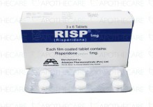 Risp Tab 1mg 3x6's