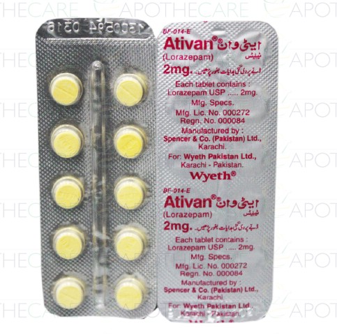 Ativan Tab 2mg 10 S