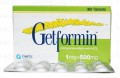 Getformin Tab 1mg/500mg 30’s