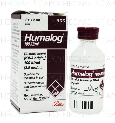 Humalog Inj 100iu/ml 1Vialx10ml